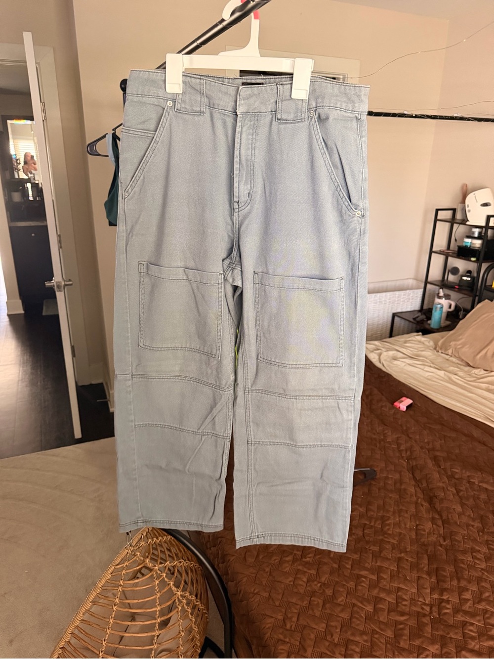 Women’s Light Blue Utility Work Pants (Cargos)